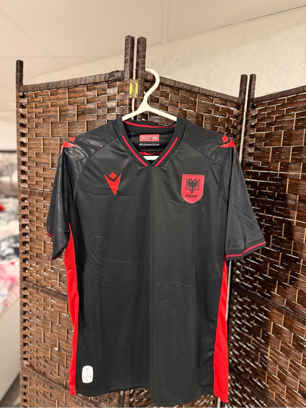 Albania Black & Red Soccer Jersey